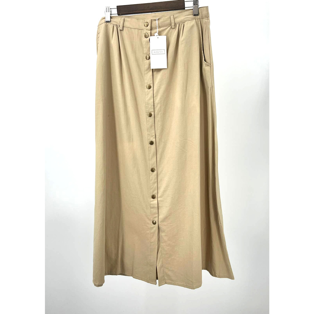 Ninexis A-Line Skirt Button Down Khaki Tank New With Tags Women's Size Large